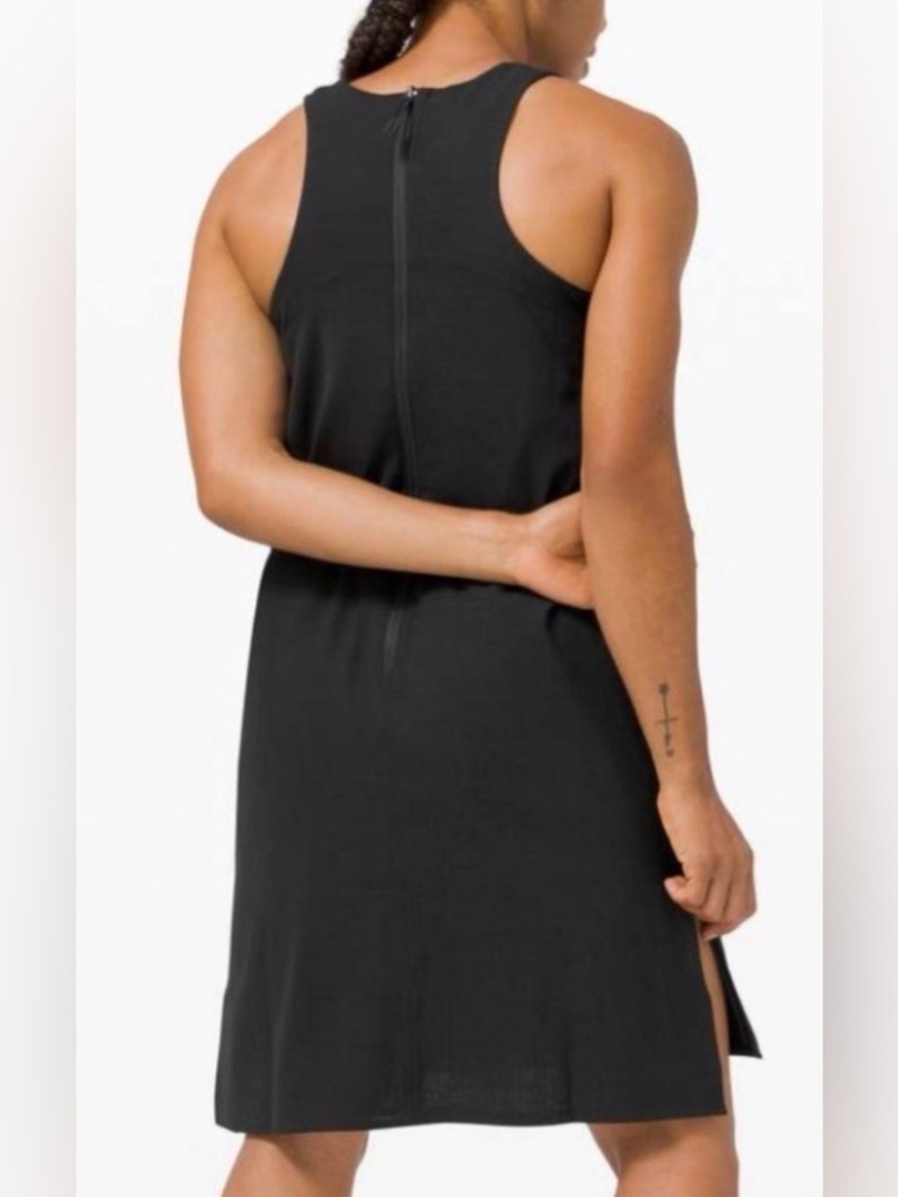 Lululemon Shift in Time Rare Sleeveless Shift Dress Black Size 4 Pockets - Picture 2 of 15
